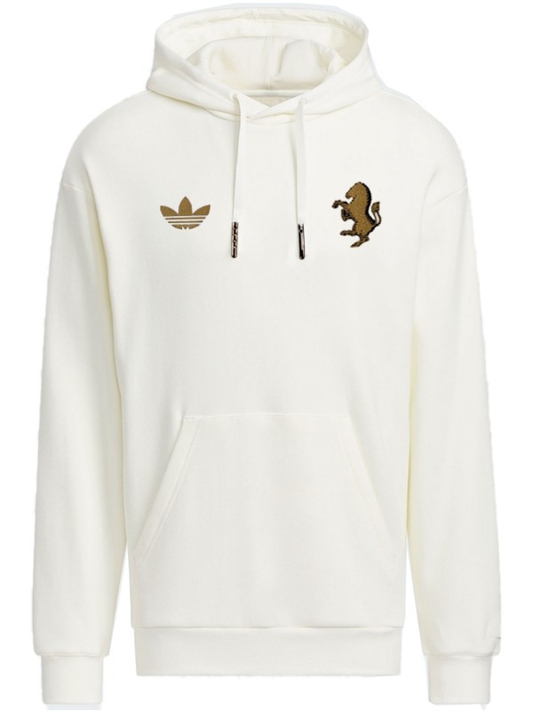 Juventus felpa con cappuccio giacca calcio abbigliamento sportivo tuta da uomo allenamento bianco kit esterno calcio cappotto 2025-2026