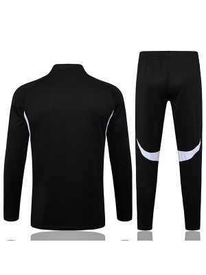 Liverpool tuta da calcio  pantaloni da tuta set sportivo mezza zip collo nero uniforme da uomo kit da allenamento per il calcio 2025-2026