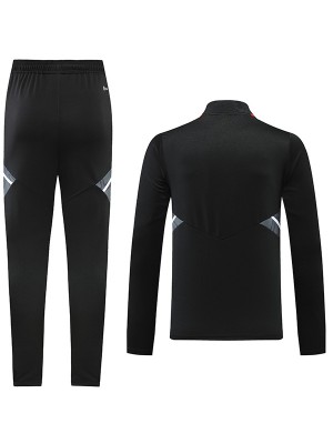 Manchester united tracksuit black soccer pants suit sports set zipper necked uniform men's clothes football training kit 2022-2023