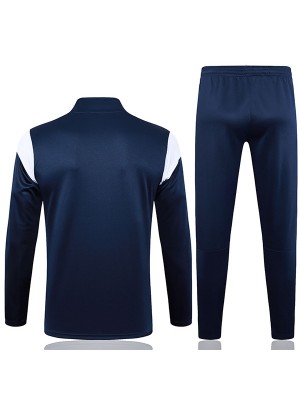 Olympique de Marseille tracksuit soccer pants suit sports set half zip necked uniform men's clothes football indigo training kit 2023-2024