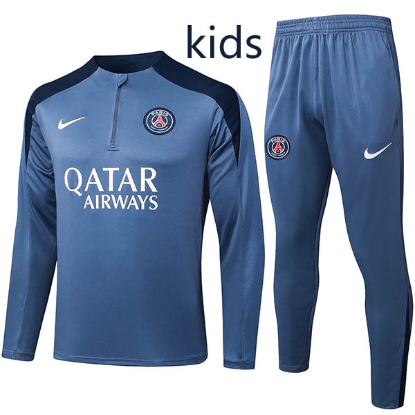 Paris saint-germain tuta ginnastica bambini uniforme verde acqua mini kit allenamento 2025-2026