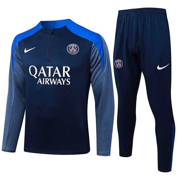 Paris saint-germain tracksuit soccer suit sports set zipper-necked uniform men's navy clothes football training kit 2025-2026