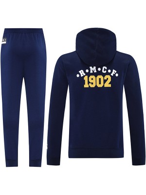 Real Madrid felpa con cappuccio giacca calcio abbigliamento sportivo tuta blu uniforme da uomo kit allenamento atletico esterno calcio giacca 2025-2026