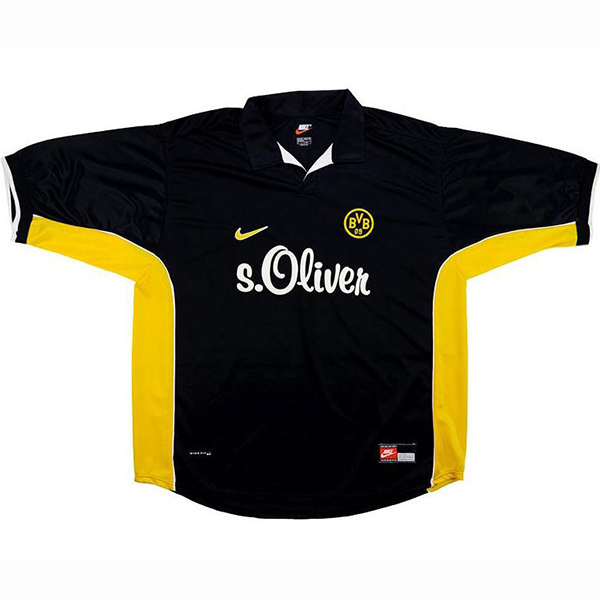Borussia dortmund away retro jersey maillot match men's second sportswear football shirt 1998-1999