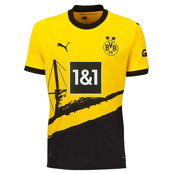 Borussia dortmund home jersey soccer uniform men's first sports football kit tops shirt 2023-2024