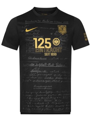 Eintracht Frankfurt 125-year anniversary jersey soccer uniform men's black sportswear football kit top shirt 2024-2025