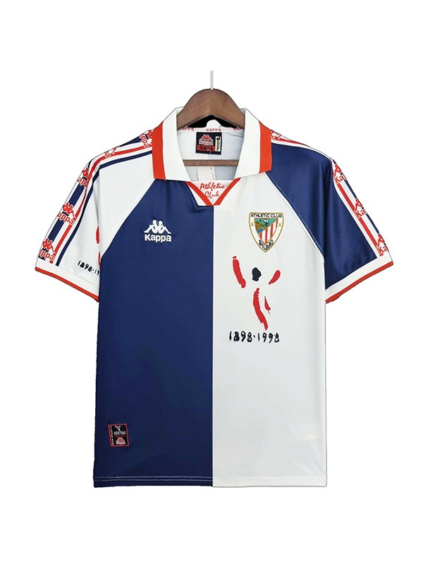 Athletic Bilbao maglia retrò da trasferta seconda divisa da calcio kit da calcio da uomo maglia superiore 1997-1998