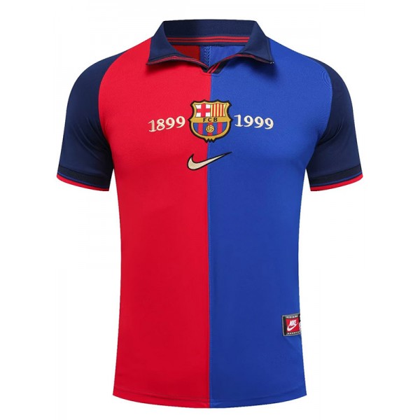 Barcelona edizione speciale del 100° anniversario maglia retrò uniforme da calcio vintage da uomo prima kit da calcio top maglia sportiva 1899-1999