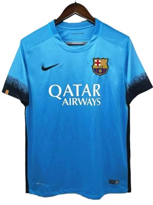 Barcelona third retro jersey soccer uniform men's 3rd football kit sports top shirt 2015-2016