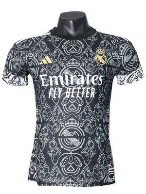 Real Madrid special edition player jersey soccer uniform men's black sportswear football kit top shirt 2024-2025