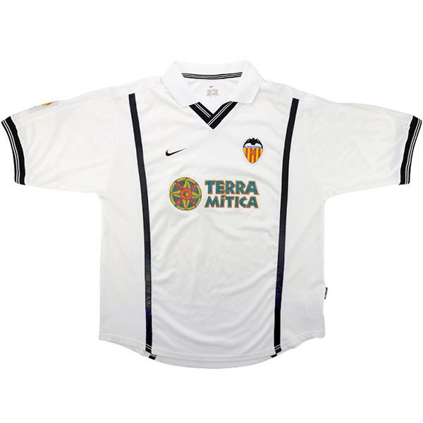 Valencia FC Home Retro Jersey Men's Soccer Sportwear Football Shirt 2000/2001