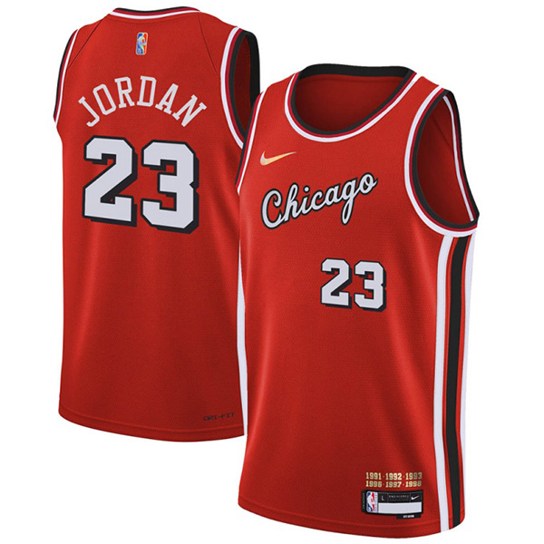 Chicago Bulls 23 Michael Jordan jersey 75th city basketball uniform ...