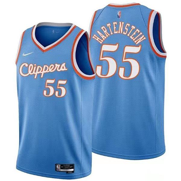 Los Angeles Clippers 55 Hartenstein jersey blue basketball uniform ...