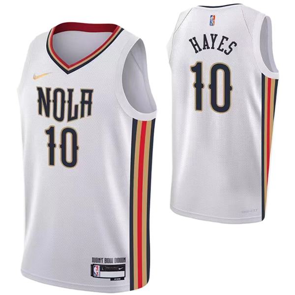 New Orleans Pelicans 10 Hayes jersey classic edition basketball uniform ...