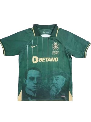 Sporting CP lisbon jersey soccer uniform men's green sportswear football kit tops sport shirt 2024-2025