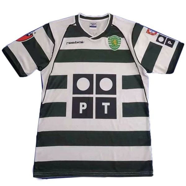 Sporting Lisbon home retro soccer jersey Sporting CP maillot match men's first sportswear football shirt 2001-2003