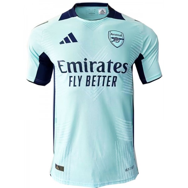 Arsenal maglia da allenamento pre-partita versione giocatore uniforme da calcio maglia da calcio azzurra da uomo top maglietta sportiva 2025-2026