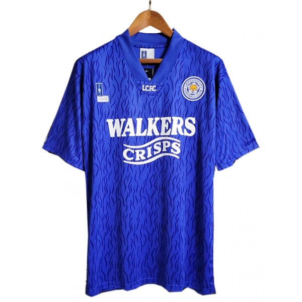 Leicester city home retro jersey first soccer uniform men's football kit top shirt 1992-1994
