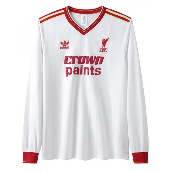 Liverpool away retro long sleeve jersey soccer uniform men's second football kit sports top shirt 1985-1987