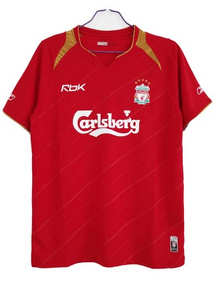 Liverpool home retro jersey european cup soccer uniform men's first football kit sports top shirt 2005-2006