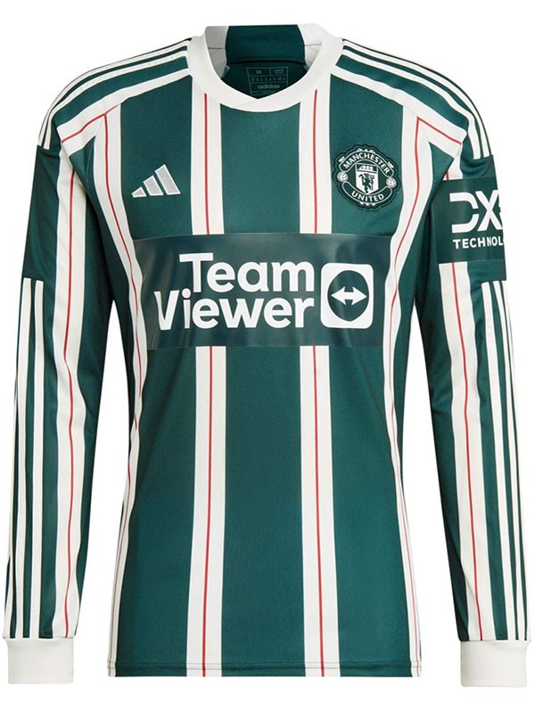 Manchester united away long sleeve jersey soccer uniform men's second ...