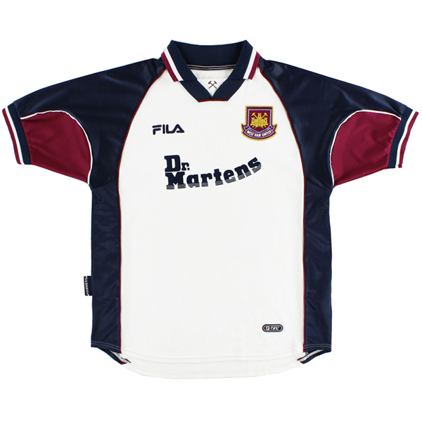 West ham united away retro jersey soccer uniform men's second sportswear football kit top shirt 1999-2001