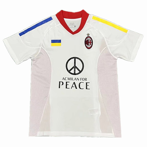 AC milan for peace jersey soccer uniform men's special sportswear white football top shirt 2022-2023