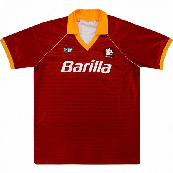 AS roma home retro soccer jersey maillot match men's 1st sportwear football shirt 1990-1991
