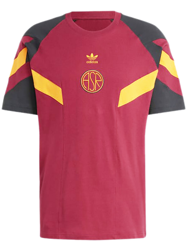 AS roma maglia da allenamento pre-partita uniforme da calcio kit da calcio rosso da uomo top maglietta sportiva 2024-2025