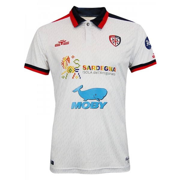 Cagliari away jersey soccer uniform men's second sportswear football kit top shirt 2023-2024