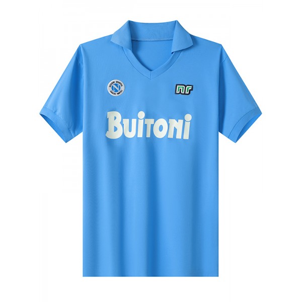 Napoli home retro jersey soccer uniform men's first sportswear football kit top shirt 1986-1987