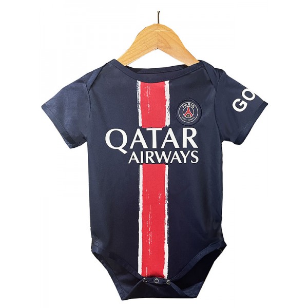 Paris saint-germain home baby onesie mini body neonato primi vestiti estivi tuta intera 2024-2025