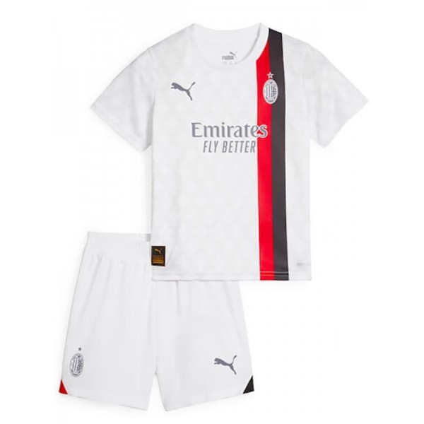 AC milan away kids jersey soccer kit children second football mini shirt youth uniforms 2023-2024