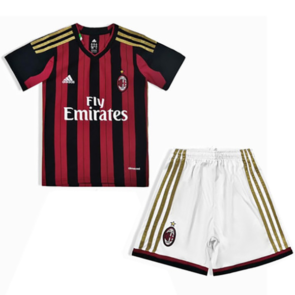 AC milan maglia da calcio retrò per bambini kit da calcio vintage prima maglia da calcio per bambini uniformi giovanili 2013-2014