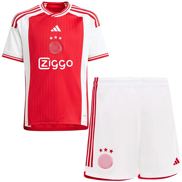 Ajx home kids jersey soccer kit children first football mini shirt youth uniforms 2023-2024