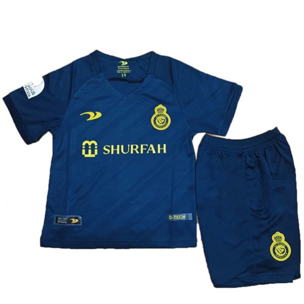 Al-Nassr FC away kids jersey soccer kit children second football shirt mini youth uniforms 2023-2024