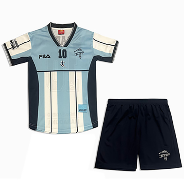 Argentina MARADONA versione speciale commemorativa maglia retrò per bambini kit da calcio per bambini mini maglietta da calcio vintage uniformi giovanili 2001