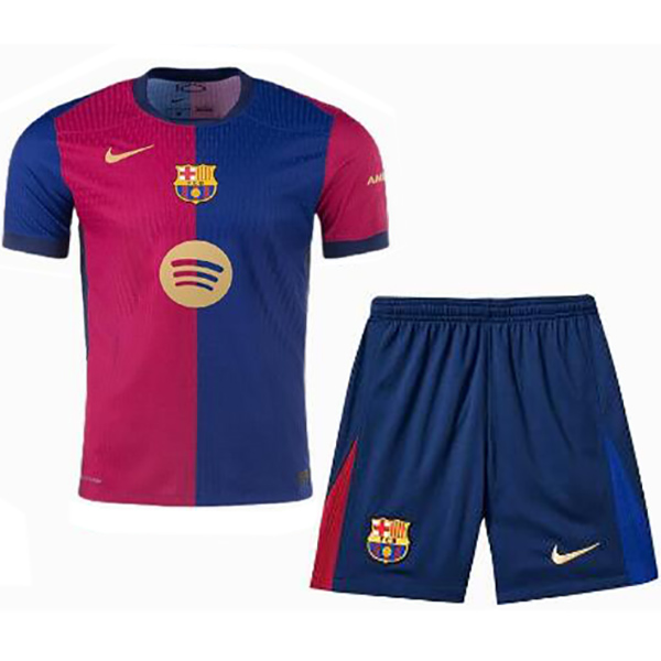 Barcelona maglia da casa per bambini kit da calcio per bambini prima mini maglia da calcio uniformi giovanili 2024-2025