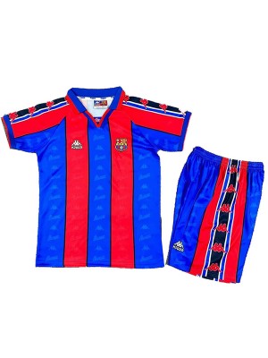 Barcelona home retro kids jersey vintage soccer kit children first football mini shirt youth uniforms 1995-1997