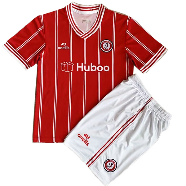 Bristol City home kids jersey soccer kit children first football shirt mini youth uniforms 2023-2024