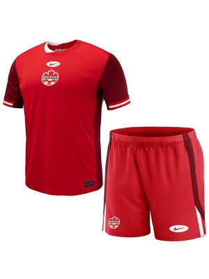 Canada home kids jersey soccer kit children first football shirt mini youth uniforms 2024-2025