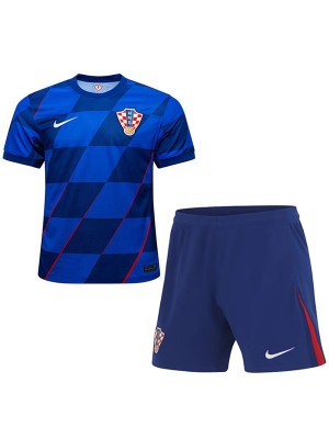 Croatia away kids jersey soccer kit children second football shirt mini youth uniforms 2024 Euro cup