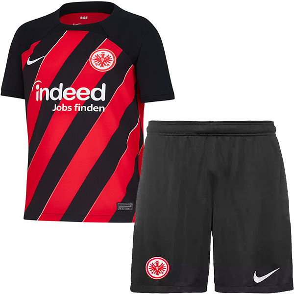 Eintracht frankfurt home kids jersey soccer kit children first football mini shirt youth uniforms 2023-2024