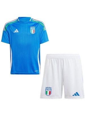 Italy home kids jersey soccer kit children first football mini shirt youth uniforms 2024-2025