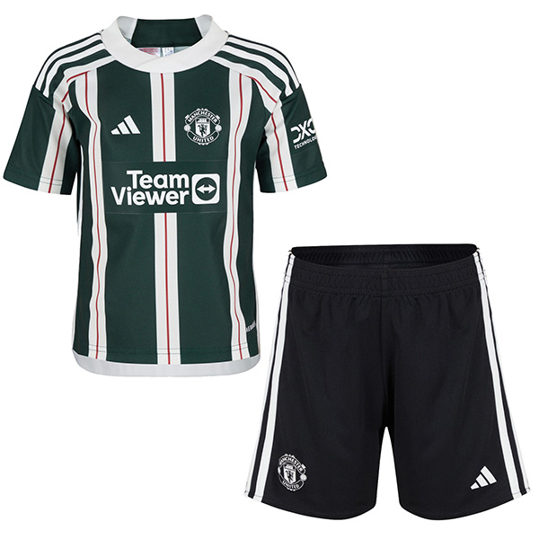 Manchester united away kids jersey soccer kit children second football mini shirt youth uniforms 2023-2024