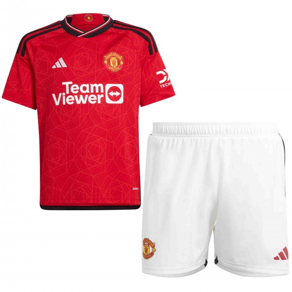 Manchester united home kids kit soccer children first football shirt ...