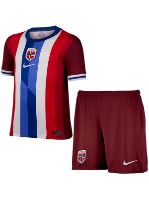 Norway home kids jersey soccer kit children first football shirt mini youth uniforms 2024 Euro cup