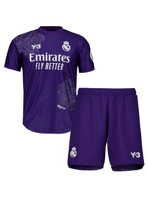 Real madrid Y3 kids jersey soccer kit children purple football mini shirt youth uniforms 2024-2025