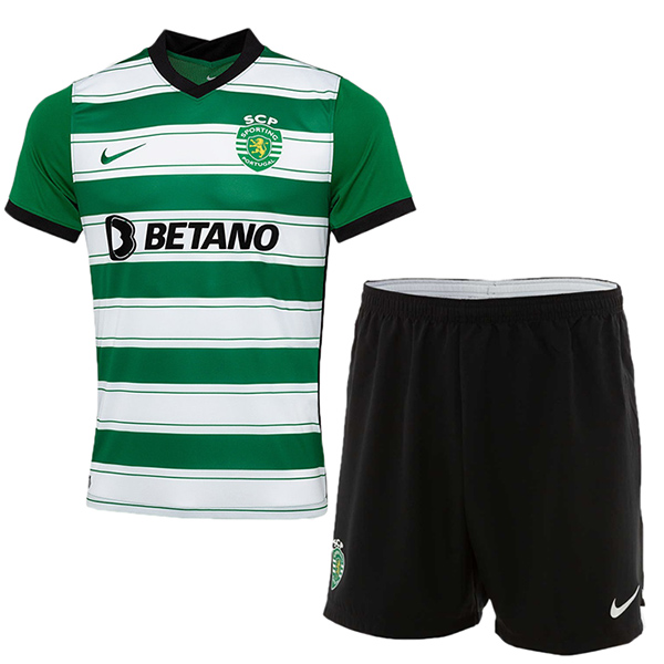 Sporting CP home kids kit lisboa soccer children first football shirt mini youth uniforms 2022-2023