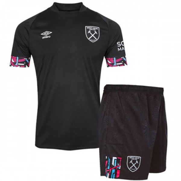 West ham away kids kit soccer children second football mini shirt youth uniforms 2022-2023